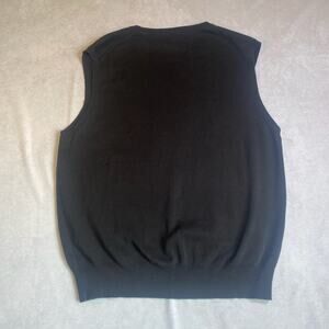 POLO by Ralph Lauren Mens Large 100% Pima Cotton Black Sweater Vest